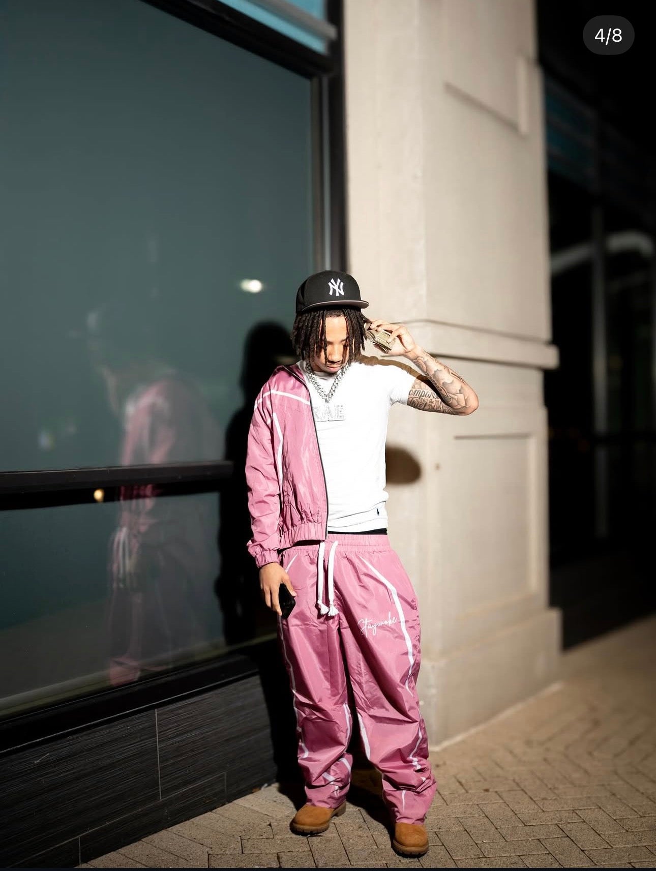 ⭐️StayWoke™ Reflective Tracksuit Set(PINK)
