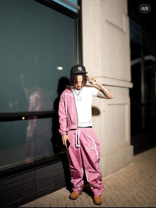 ⭐️StayWoke™ Reflective Tracksuit Set(PINK)